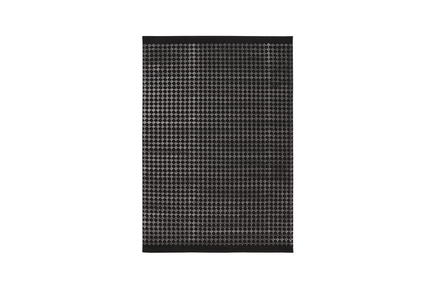 Enza Home Mate, Polyester ve Polipropilen Halı, Siyah/Gri, 0.80 x 1.50