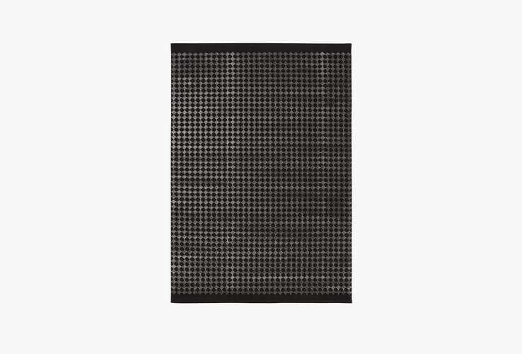 Mate Polyester ve Polipropilen Halı, Siyah/Gri, 0.80 x 1.50