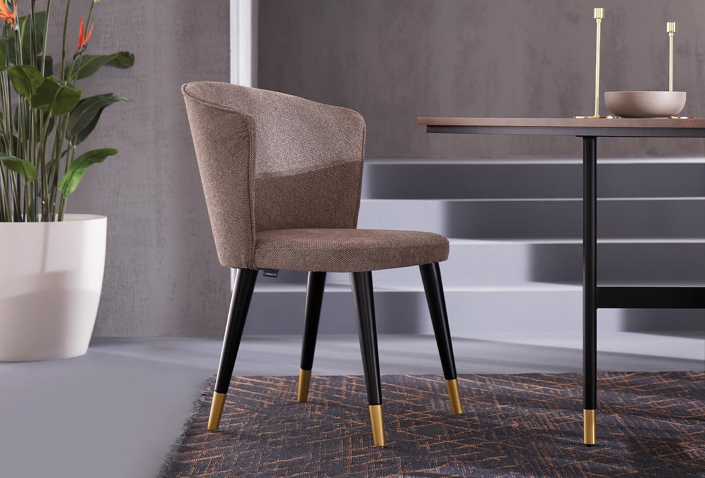 Enza Home Dorian, Konsol + Yemek Masası (Sabit) + Sandalye (4 adet)
