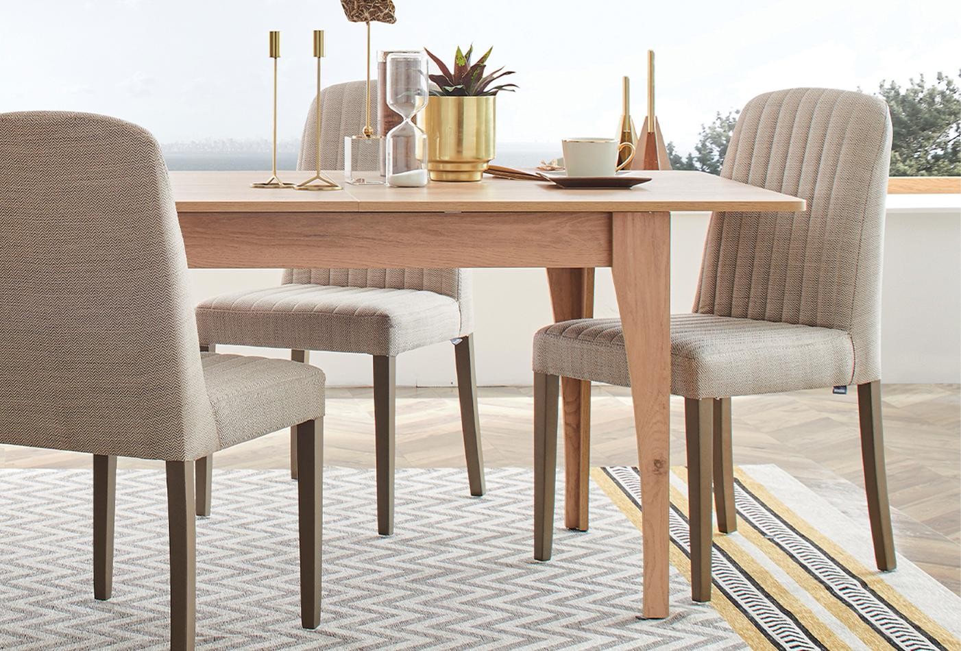 Enza Home Sona, Konsol + Yemek Masası (Sabit) + Sandalye (4 adet) 5