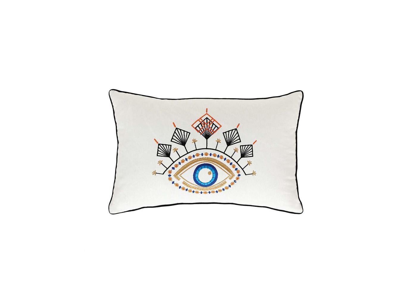 Enza Home Akis - Beyaz, Dekoratif Kırlent, 30x50 cm 2