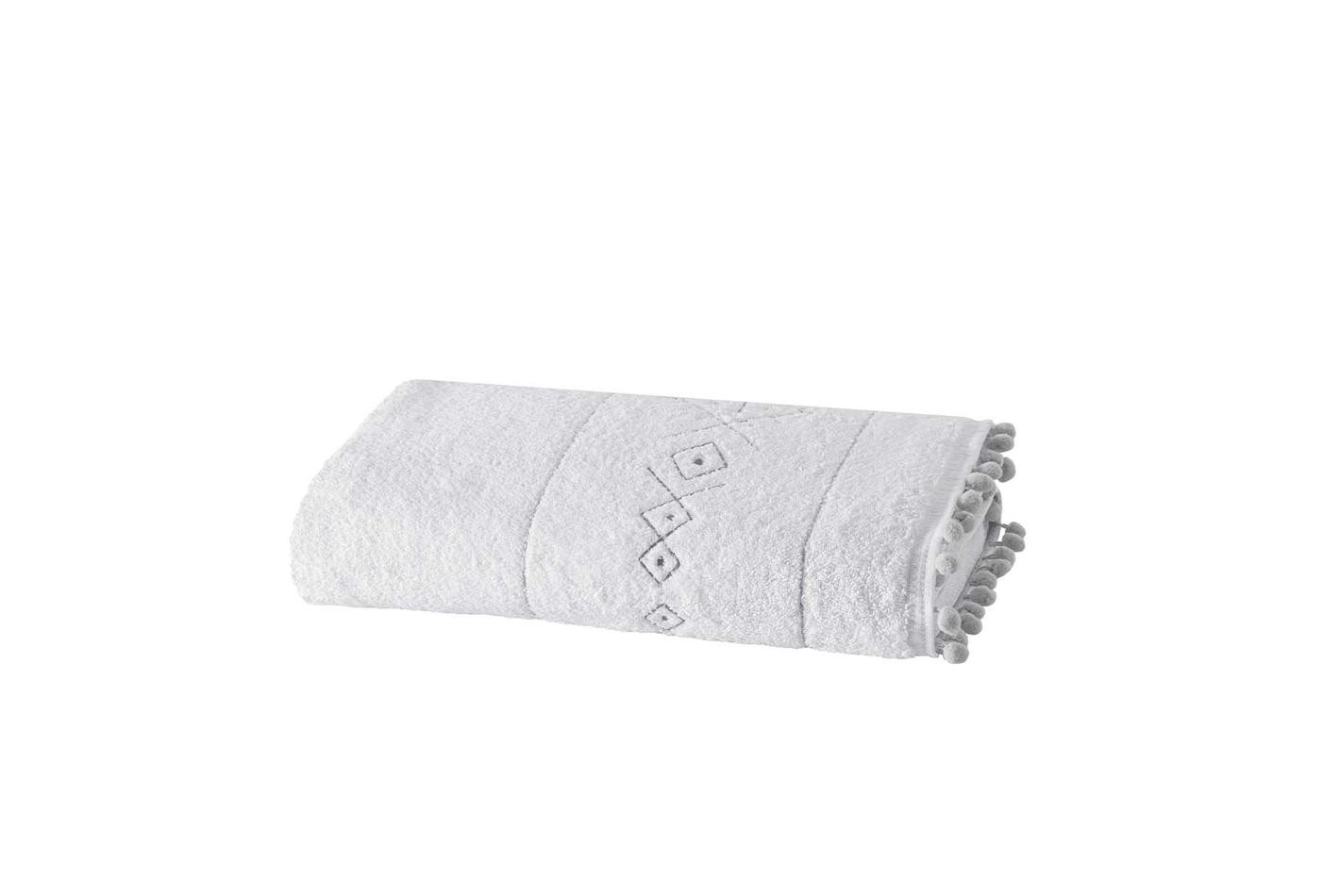 Enza Home Kalliste - Gri/ Beyaz, Banyo Havlusu, 90x150 cm 2
