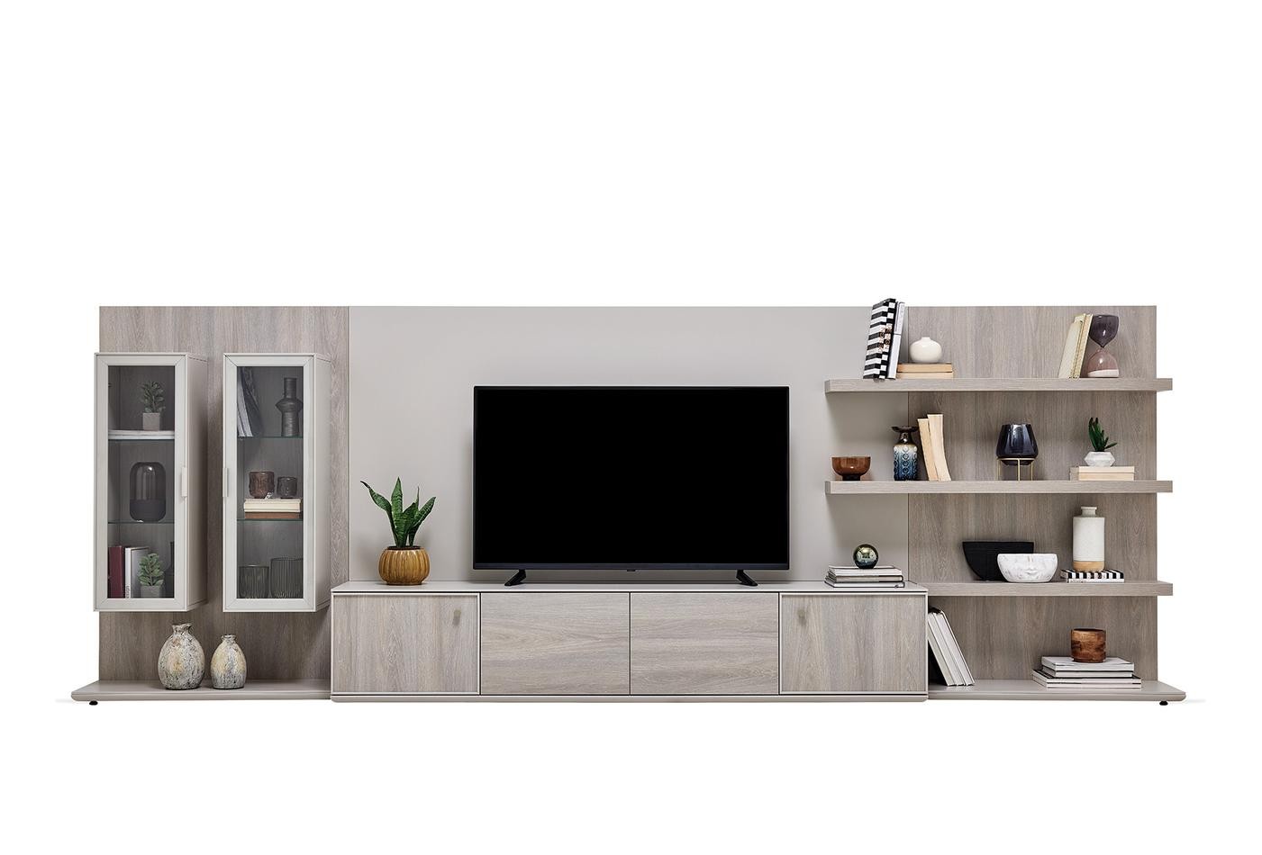 Enza Home Basel, TV Ünitesi Kombinasyonu 4, 383x141 cm (GxY)