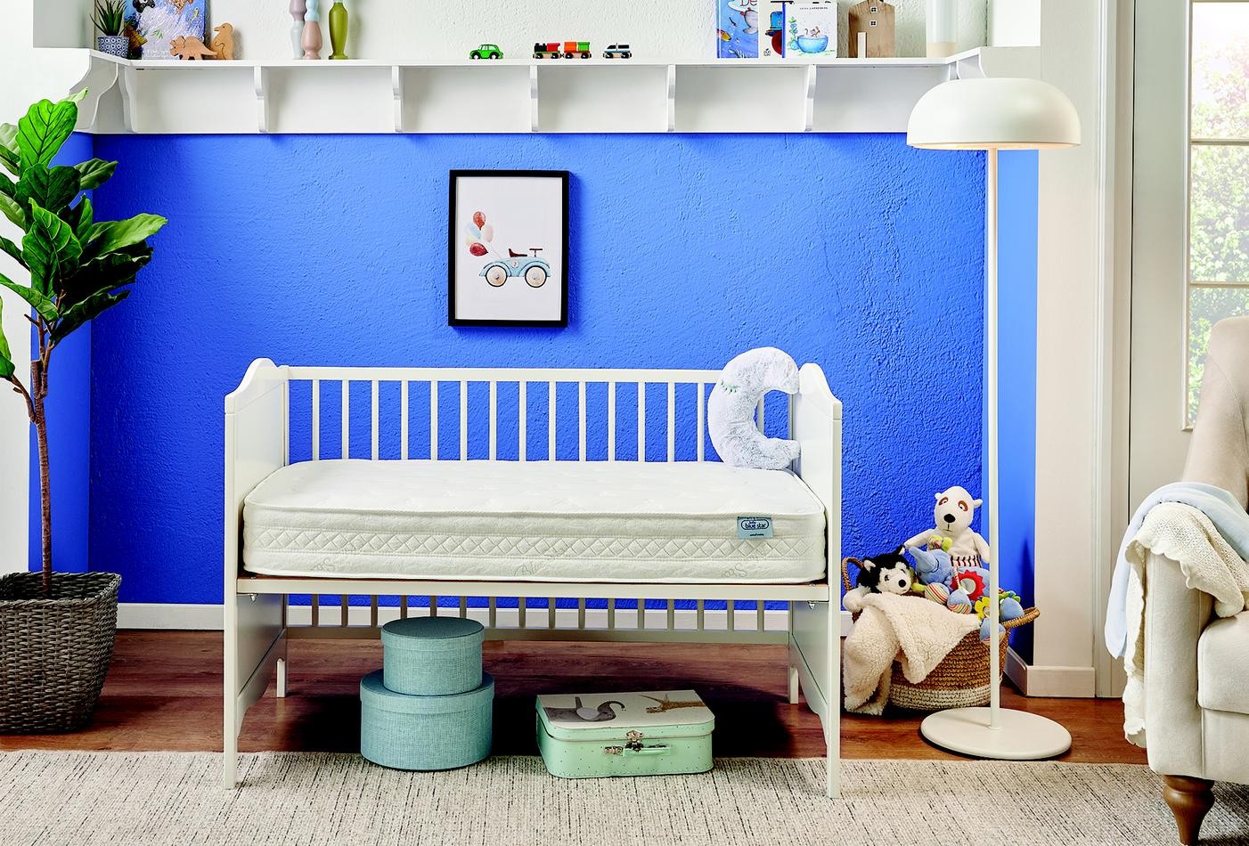 Enza Home Baby Blue Star, Ortopedik Bebek yatağı, 060x120 cm 1