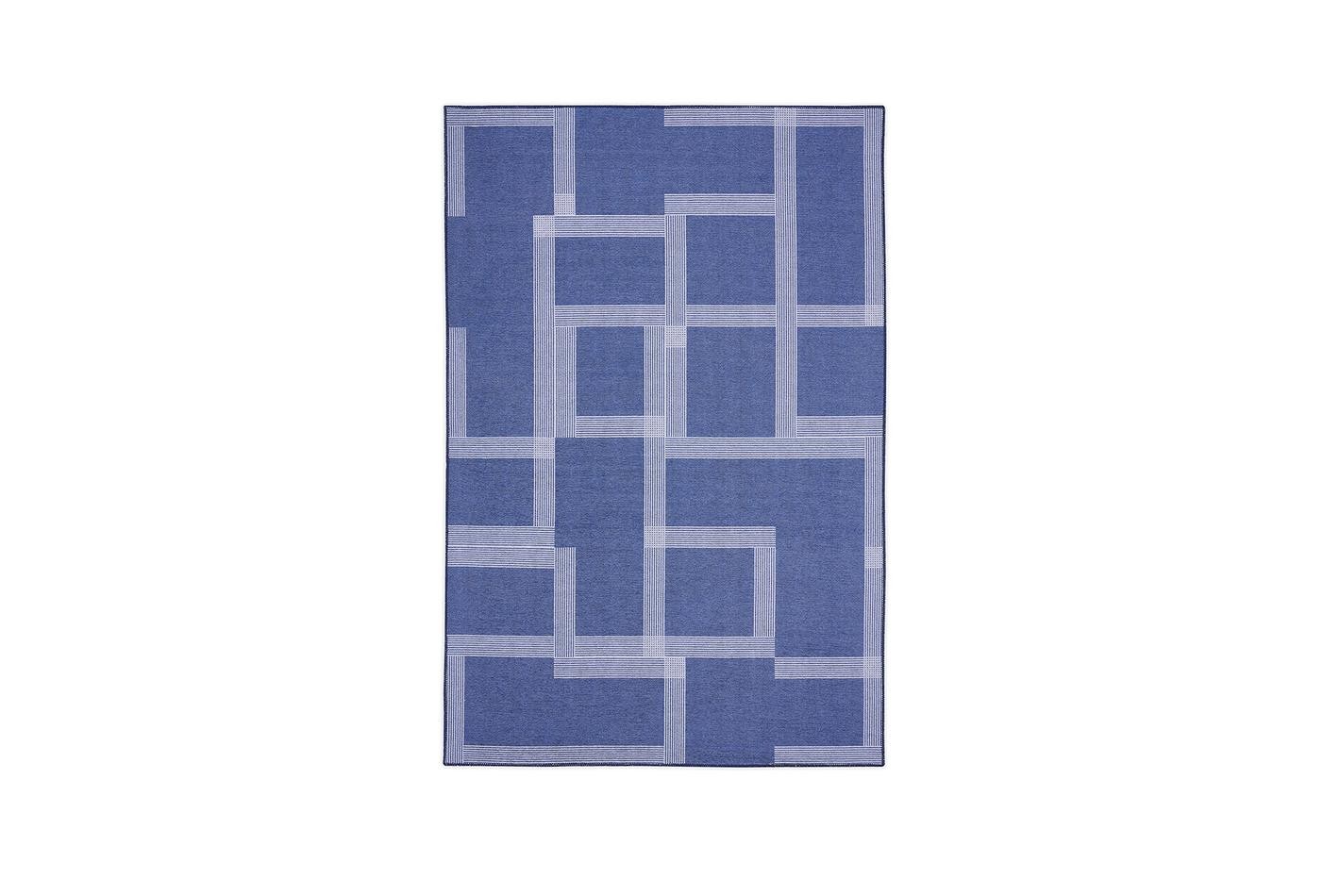Enza Home Gemar, Polyester Halı, Krem/Mavi, 2.30 x 2.90 3