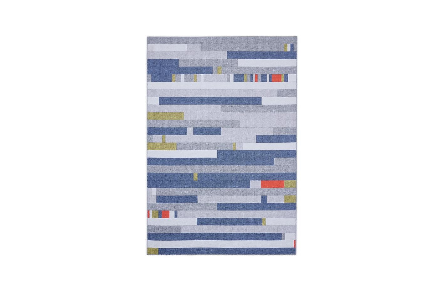 Enza Home Resta, Polyester Halı, Mavi/Çok Renkli, 80 x 1.50