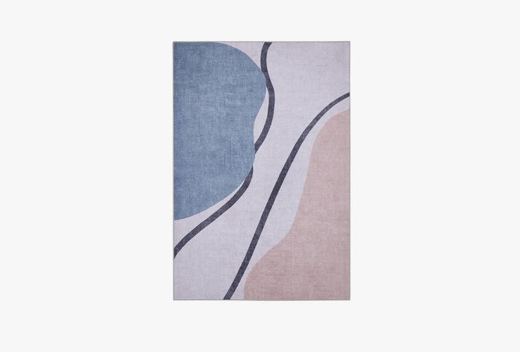 Mattan Polyester Halı, Bej/Açık Yeşil, 80 x 1.50