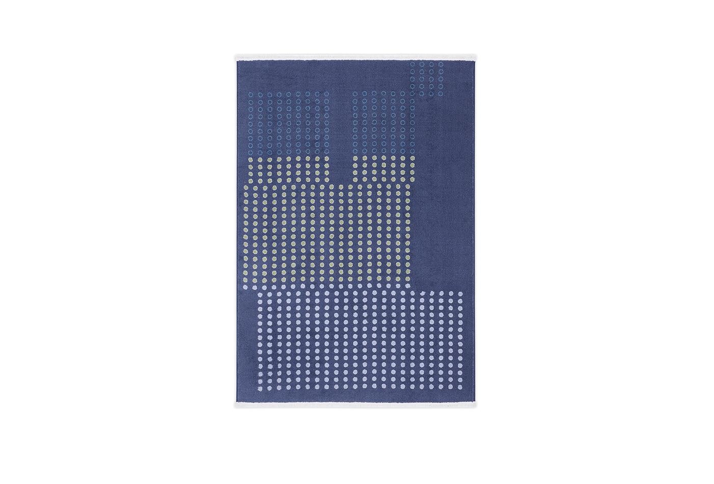 Enza Home Talia, Polyester Halı, Koyu Mavi/Çok Renkli, 80 x 1.50 4