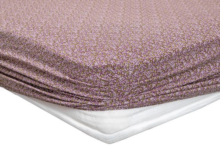 Mix&Match Ditsy - Mürdüm Lastikli Çarşaf, Tek Kişilik