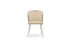 Legato Sandalye, Kadife Dokulu Kumaş 52001 Açık Bej
