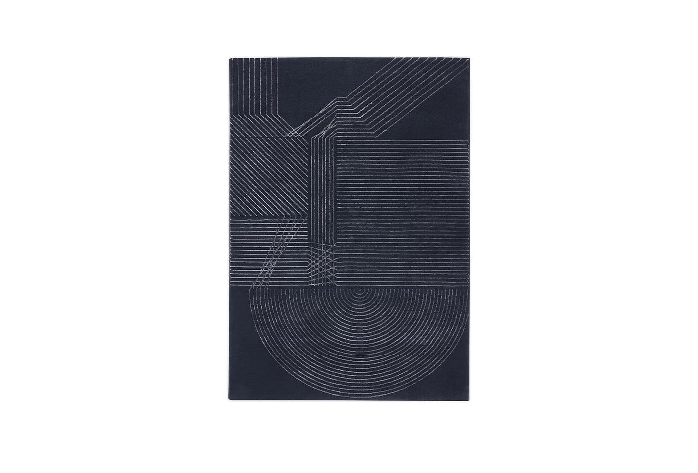 Enza Home Chart, Polipropilen ve Polyester Halı, Siyah/Antrasit, 80 x 1.50