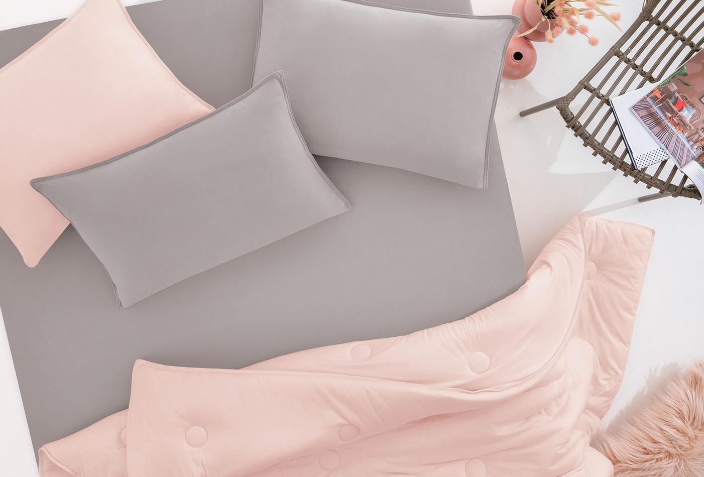 Enza Home Lupa Soft  - Gri, Yastık Kılıfı, 50x70 cm 1