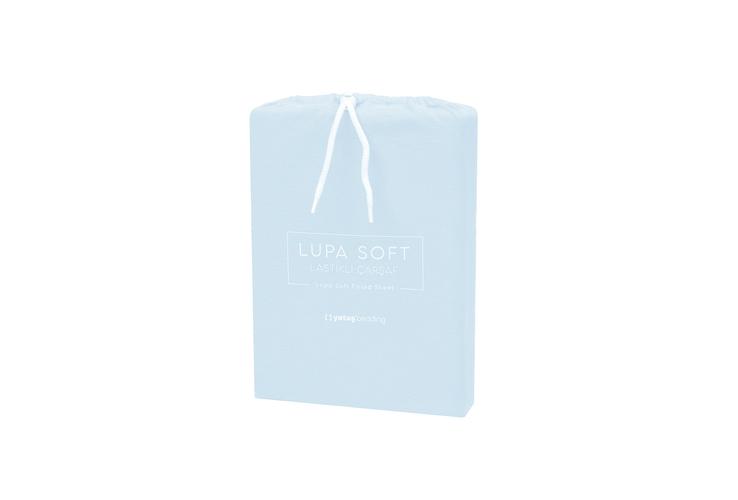 Lupa Soft - Buz Mavisi Lastikli Çarşaf, Tek Kişilik