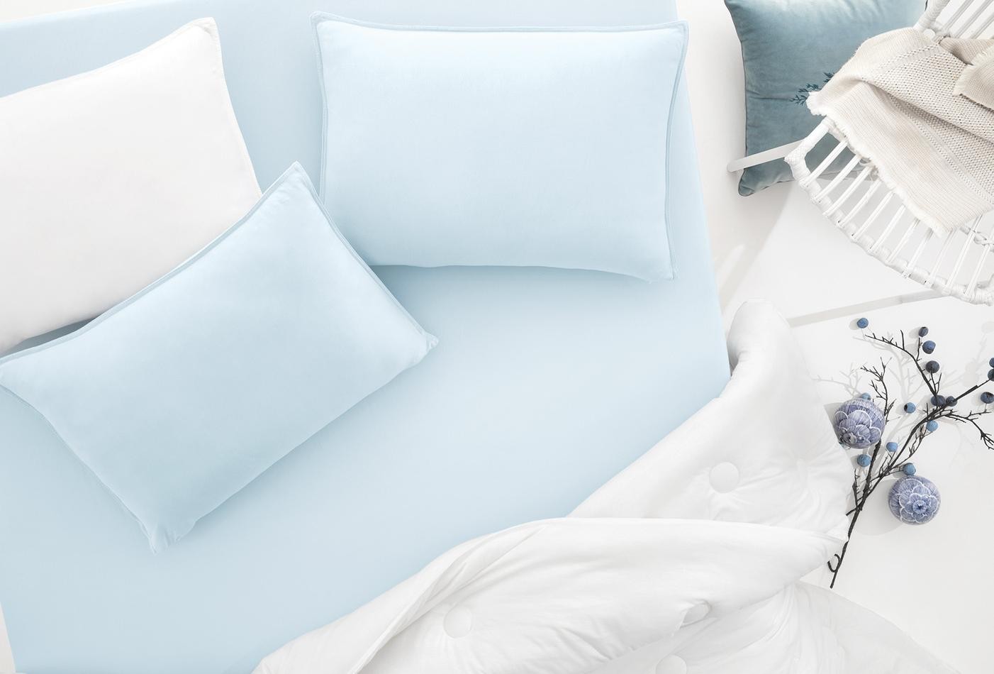 Enza Home Lupa Soft  - Buz Mavisi, Yastık Kılıfı, 50x70 cm