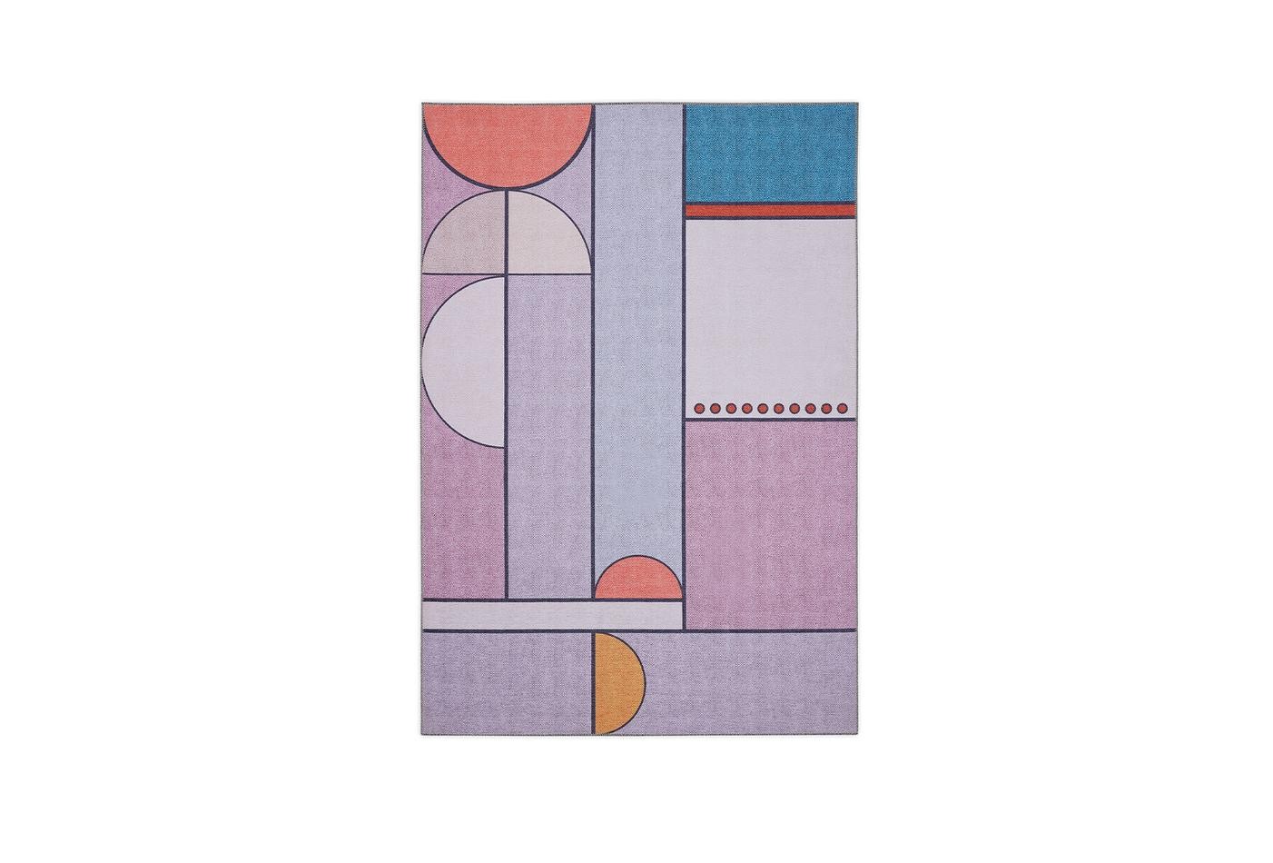 Enza Home Amadeus, Polyester Halı, Lila/Çok Renkli, 80 x 1.50 3
