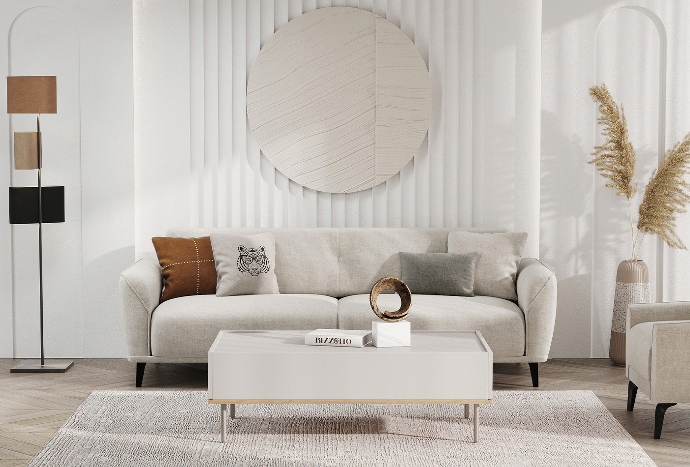 Enza Home Cante Evlilik Seti, Konsol, Yemek Masası(Sabit) Ahşap Ayaklı, Alternatif Sandalye (4 adet), 5 Kapaklı Dolap, Komodin (2 adet), Başlıklı Karyola (160x200 cm), 3'lü Yataklı Koltuk, Berjer 4