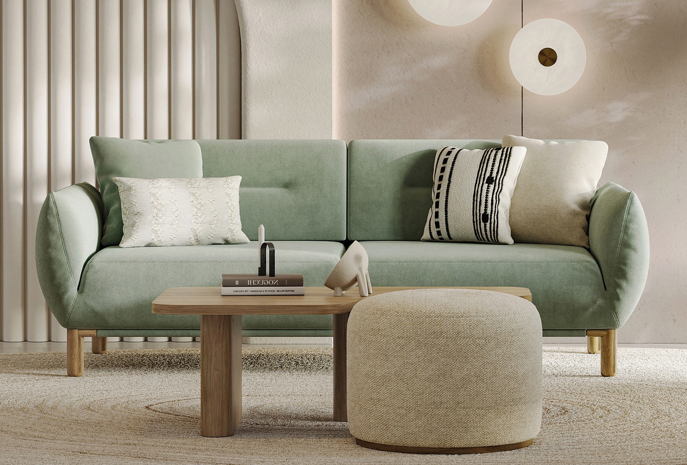 Enza Home Perge, 3'lü Yataklı Koltuk, 70501 Yeşil 2