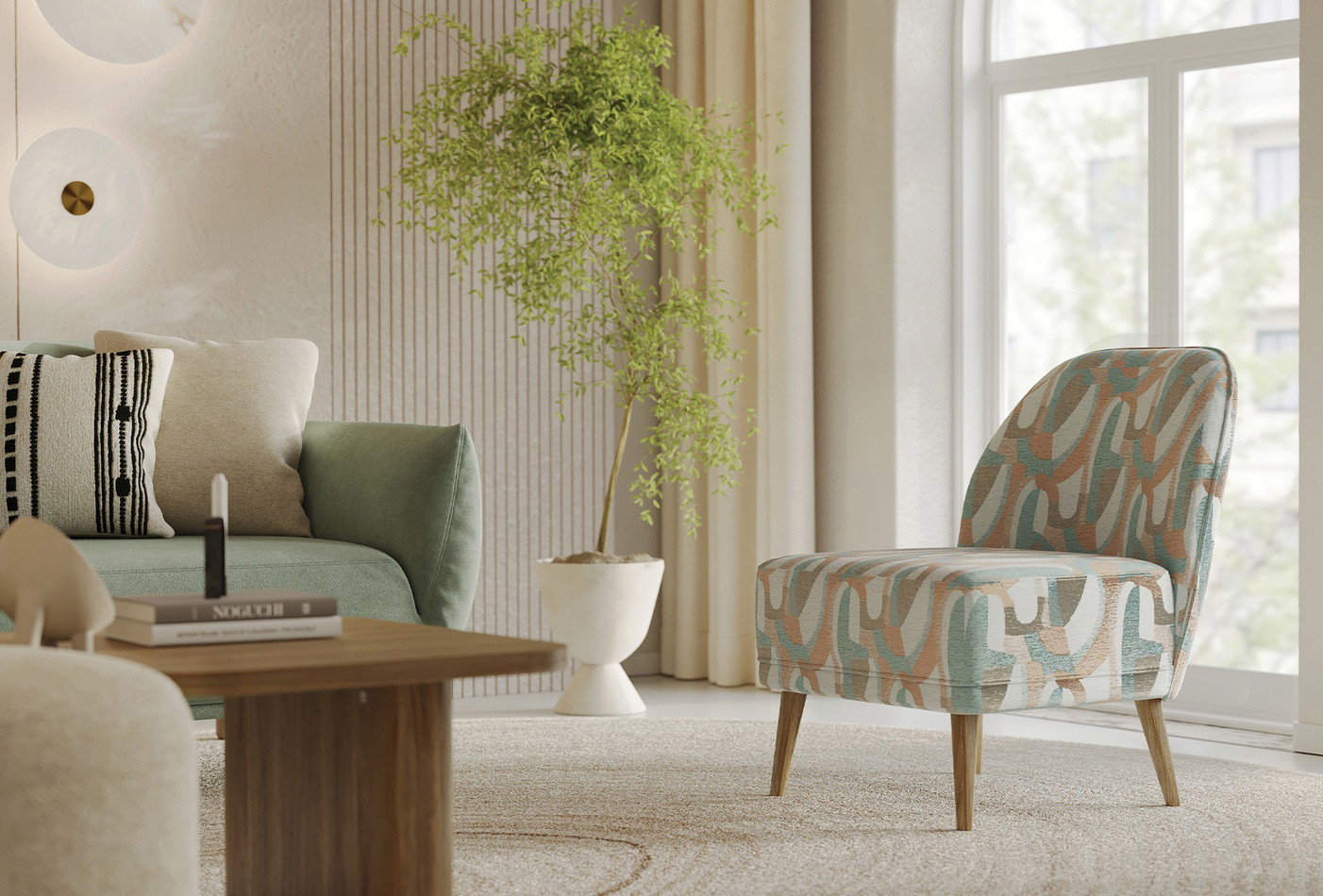 Enza Home Perge, Berjer, Tay Tüyü, 70501 Yeşil 1