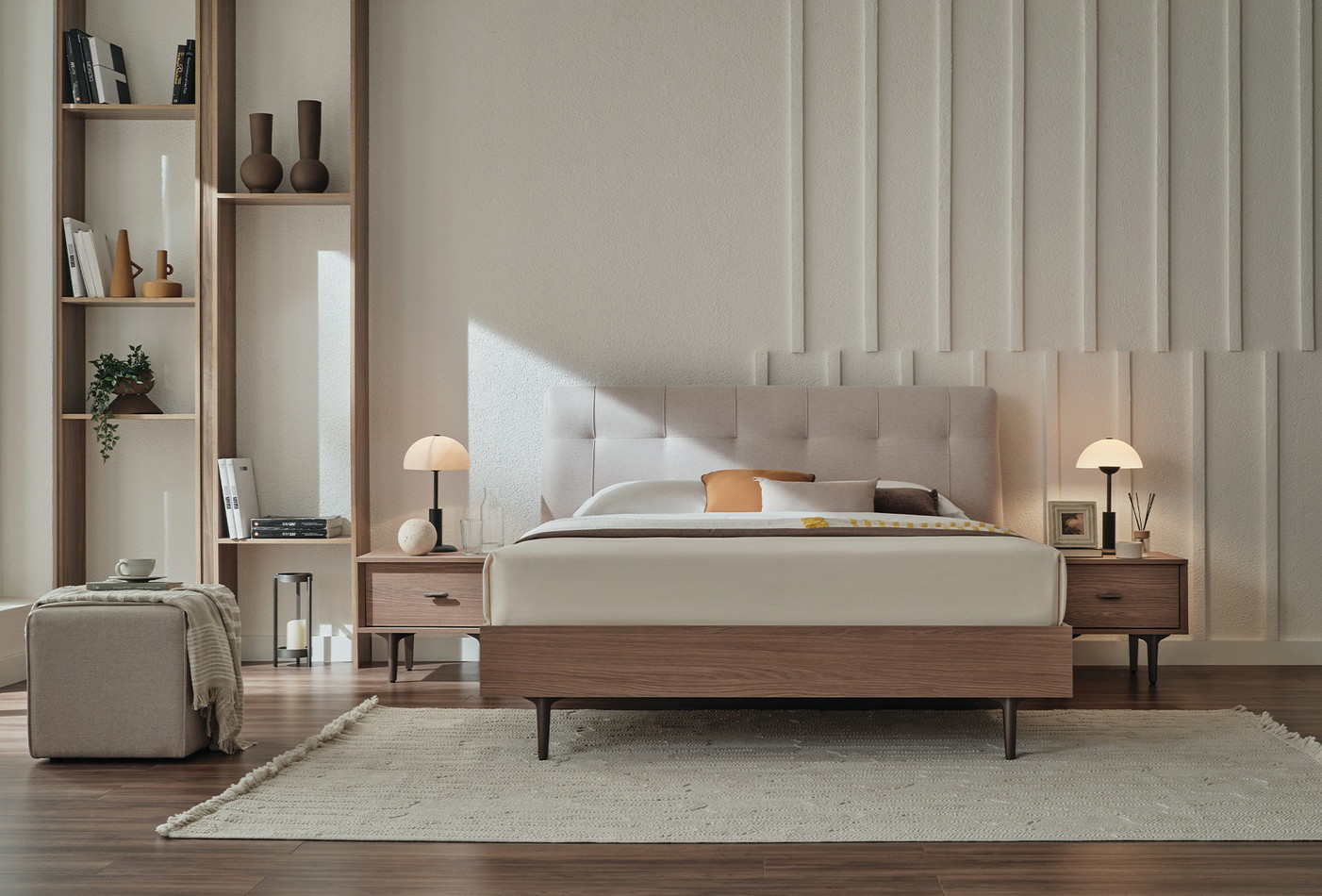 Enza Home Paloma, Başlıklı Karyola, (160x200 cm), 55701 Krem 2