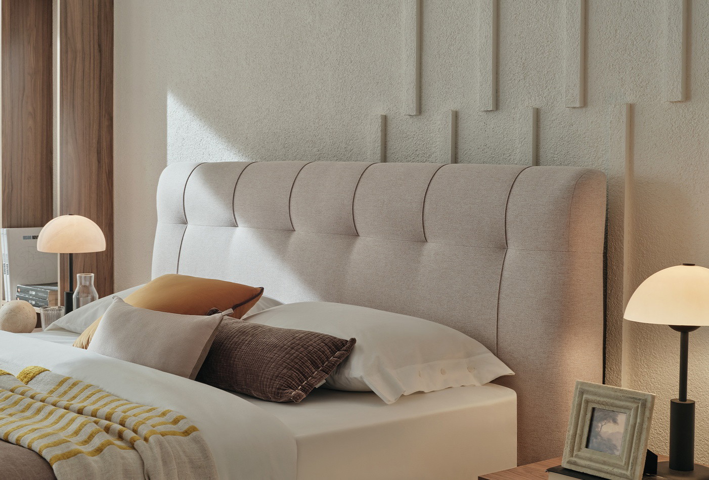 Enza Home Paloma, Başlıklı Karyola, (160x200 cm), 55701 Krem 4