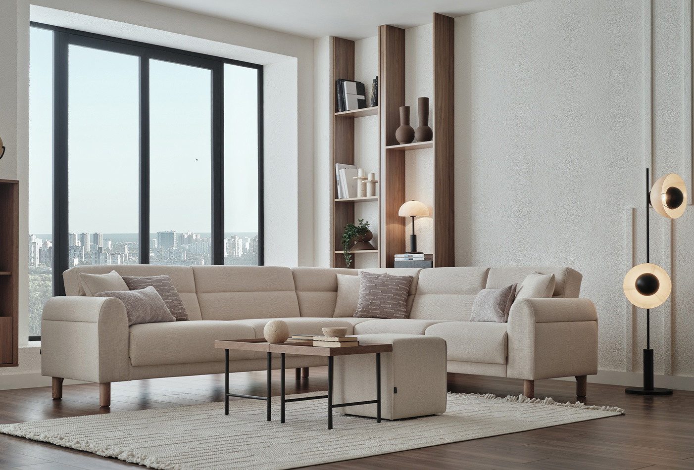 Enza Home Paloma, Yataklı Köşe Takımı - Sağ, 55904 Krem 13