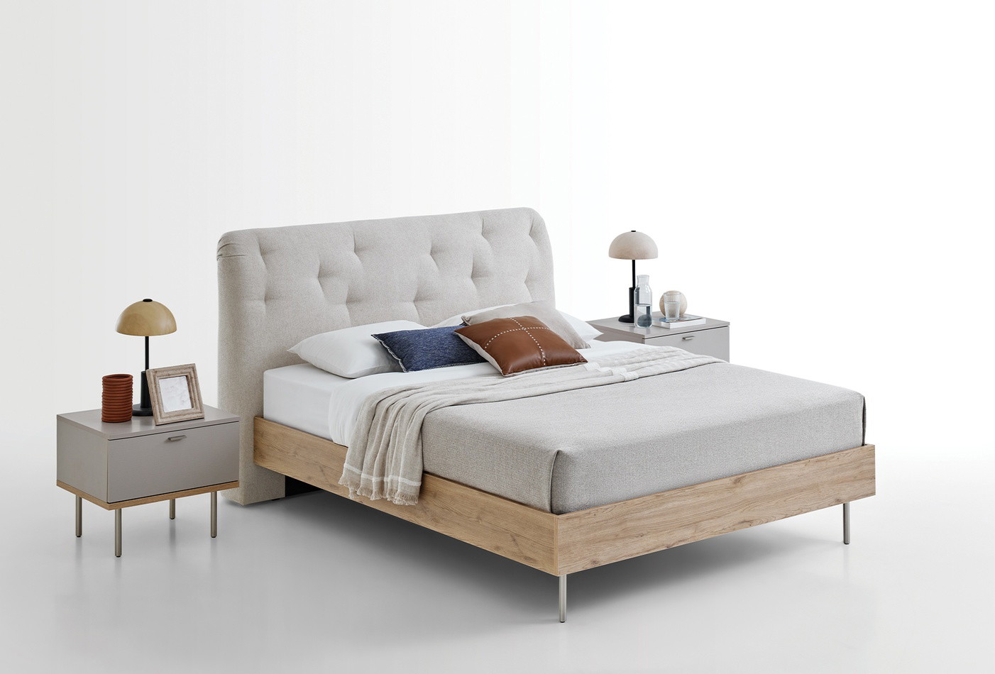 Enza Home Cante, Başlıklı Karyola, (160x200 cm), 57001 Krem 5